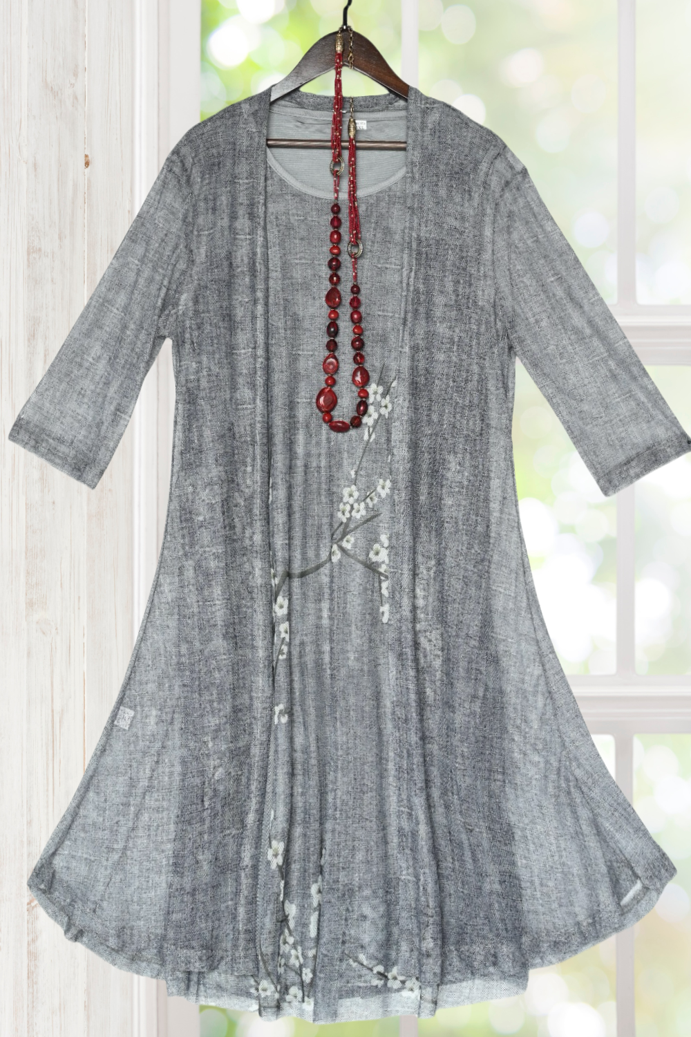 Susan Gray Lcae Two Pieces Dress with Cardigan Set
